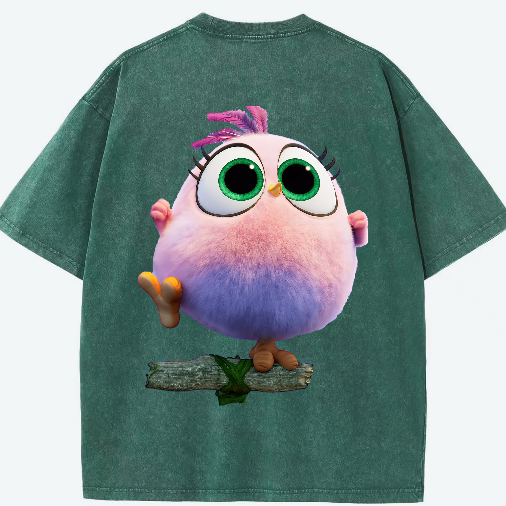 （画像用） Angry Birds アングリーバード 綿100% ヴィンテージ風 半袖Tシャツ（背面プリント）